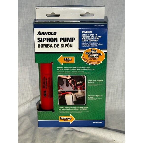 NEW Arnold Corp 490-850-0008 Siphon Small Engine Pump - Mower Snow Blower - Gas - Picture 2 of 7